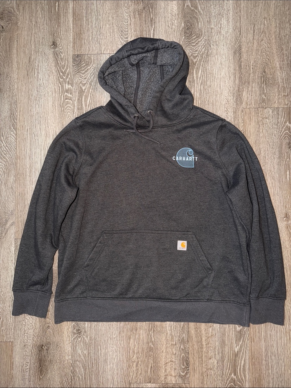 carhartt hoodie rain defender gray sweatshirt pull over size xl relaxed fit